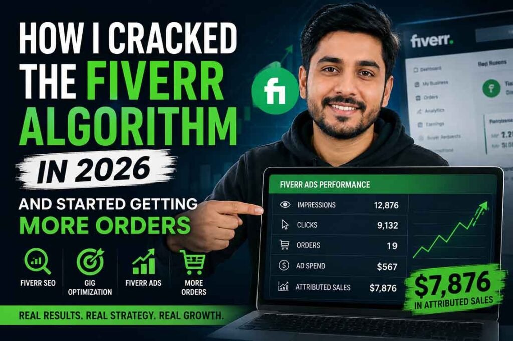 How I Cracked the Fiverr Algorithm in 2026 and Started Getting More Orders using Fiverr SEO, Gig optimization, keyword research and Fiverr Ads.